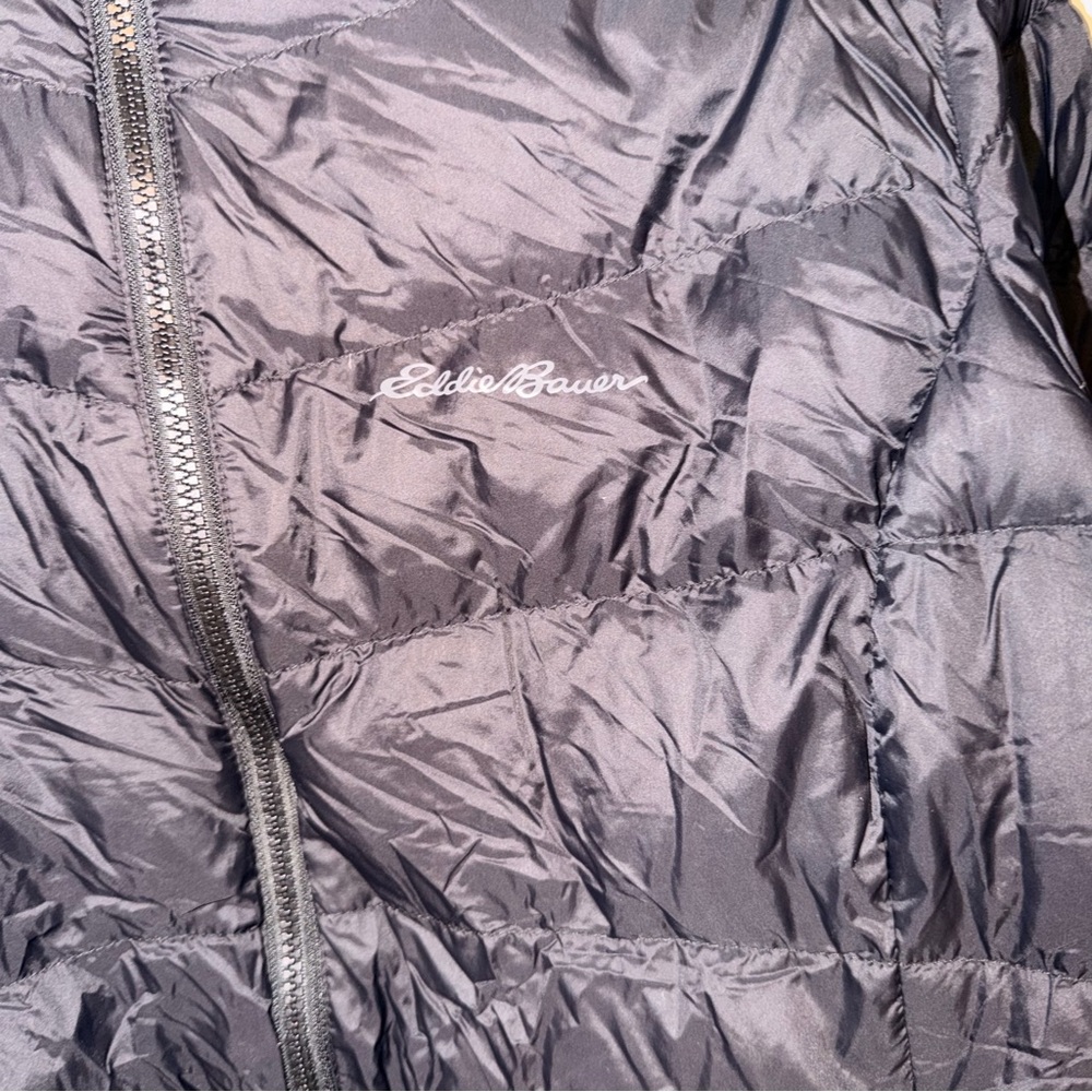 Eddie Bauer Women's EB650 Down Light Chevron Puff Jacket 2X - Picture 3 of 6